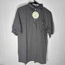 Criquet Polo Shirt Mens Medium Gray Performance Players Golf Cotton - PLZ READ!! - £23.59 GBP