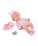 Adorable Baby Doll Set W/Pink Outfit+Teething Rings Size 9.50&quot;L x 5.50&quot; ... - £7.94 GBP