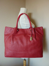 NWT Furla Sweet Cherry Red Pebbled Leather Nerin Tote Bag $498 - £314.79 GBP