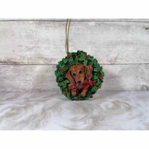 Danbury Mint Delightful Dachshunds Christmas Ornament All Decked Out - £18.08 GBP