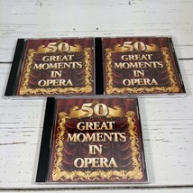 BMC Music 50 Great Moments in Opera 3 CD Set  Placido Domingo Luciano Pavarotti - £5.64 GBP