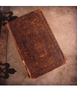 1861 Antique German bible with papers inside - Antique thick religious b... - £216.32 GBP