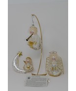 Smithsonian Italian Blown Glass Angel Horn Moon Christmas Art Glass Orna... - $149.99