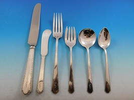 Virginia Sterling by Weidlich Sterling Silver Flatware Set Service "S" monogram - £2,176.24 GBP