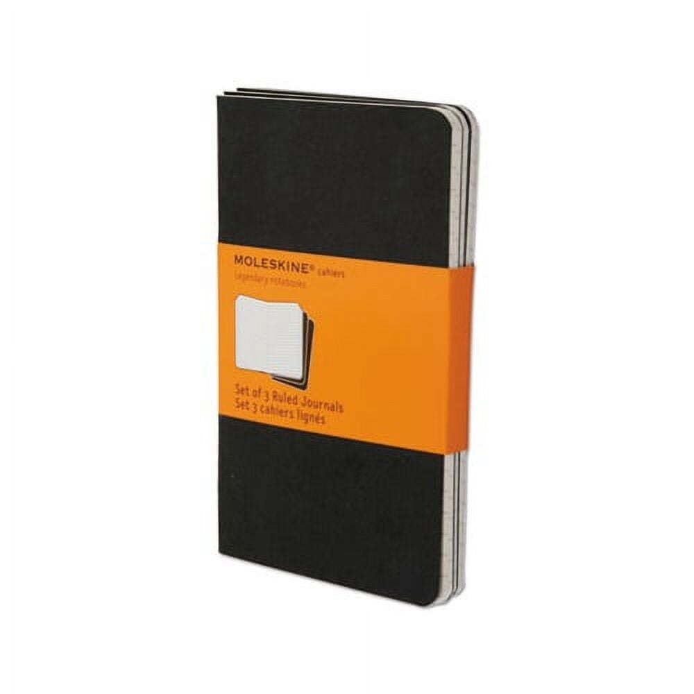 Moleskine Cahier Pocket Journal, 3.5&quot; x 5.5&quot;, Ruled, Black - $19.79