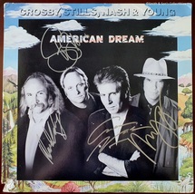 Crosby, Stills, Nash &amp; Young all 4 Autographed American Dream Album COA ... - £1,115.10 GBP