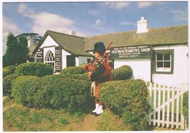 Postcard Piper Famous Old Blacksmoiths Shop Gretna Green Scotland UK - $2.96