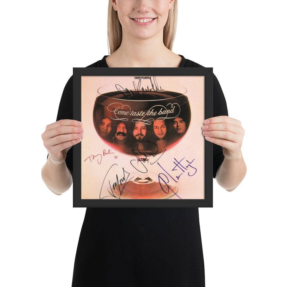 Deep Purple FRAMED Come Taste The Band reprint signed album Framed Reprint - $79.00
