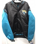 Starter Jacksonville Jaguars Locker Room Satin Full Snap Varsity Jacket ... - $153.44