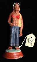 Vtg Hand Painted Indian Clay Krishnanagar Look Unsigned Begging Woman Fi... - $273.78 MXN