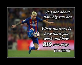 Inspirational Messi No Excuse Soccer Quote Poster Print, Motivational Wall Art - £18.66 GBP+