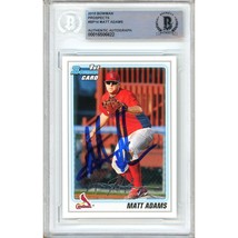 Matt Adams St Louis Cardinals Auto 2010 Bowman Prospects BAS Autograph S... - $99.99