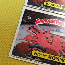 1987 Topps Garbage Pail Kids Series 7 Wind Sheila 285a &amp; Hit N&#39; Ronni 28... - $11.95
