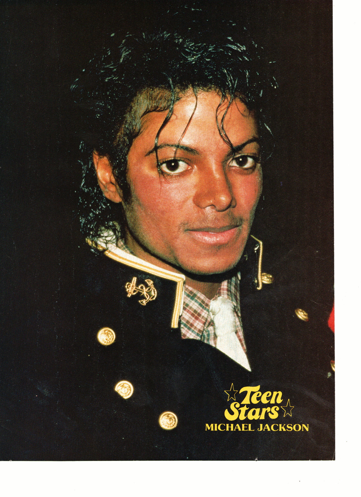 Primary image for Michael Jackson teen magazine pinup clipping bottom jacket close up Tiger Beat