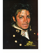 Michael Jackson teen magazine pinup clipping bottom jacket close up Tige... - £2.75 GBP