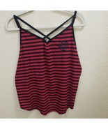 Star Pentagram Striped Black and Red Tank Top by Hot Topic 2XL - £14.16 GBP