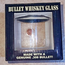 Bullet Whiskey Glass / Genuine .308 Bullet / Lucky Shot U.S.A. - £20.20 GBP