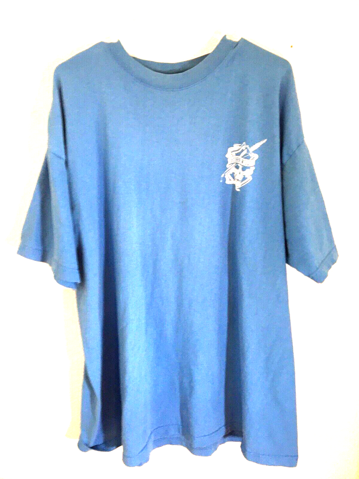 Vtg East Coast Choppers T Shirt Blue Skulls Oatman AVANOE LAVON Tag XXL Vintage Item image 2