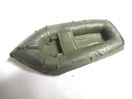 Marx WWII Battleground Set US Army Life Raft Boat Green Plastic Military Toy - $8.88