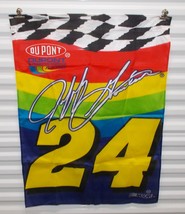 Jeff Gordon #24 31&quot; x 41&quot; Ft Nylon Outdoor Garden Flag NASCAR Blue Red - $647.76 MXN