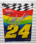 Jeff Gordon #24 31&quot; x 41&quot; Ft Nylon Outdoor Garden Flag NASCAR Blue Red - €29,91 EUR
