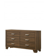 59 Inch Brown Solid and Manufactured Wood Six Drawer Double Dresser - $927.55 CAD