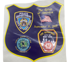 911 Tribute Sticker September 11th Decal Spirit Of America NEW YORK Police Fire - £14.27 GBP