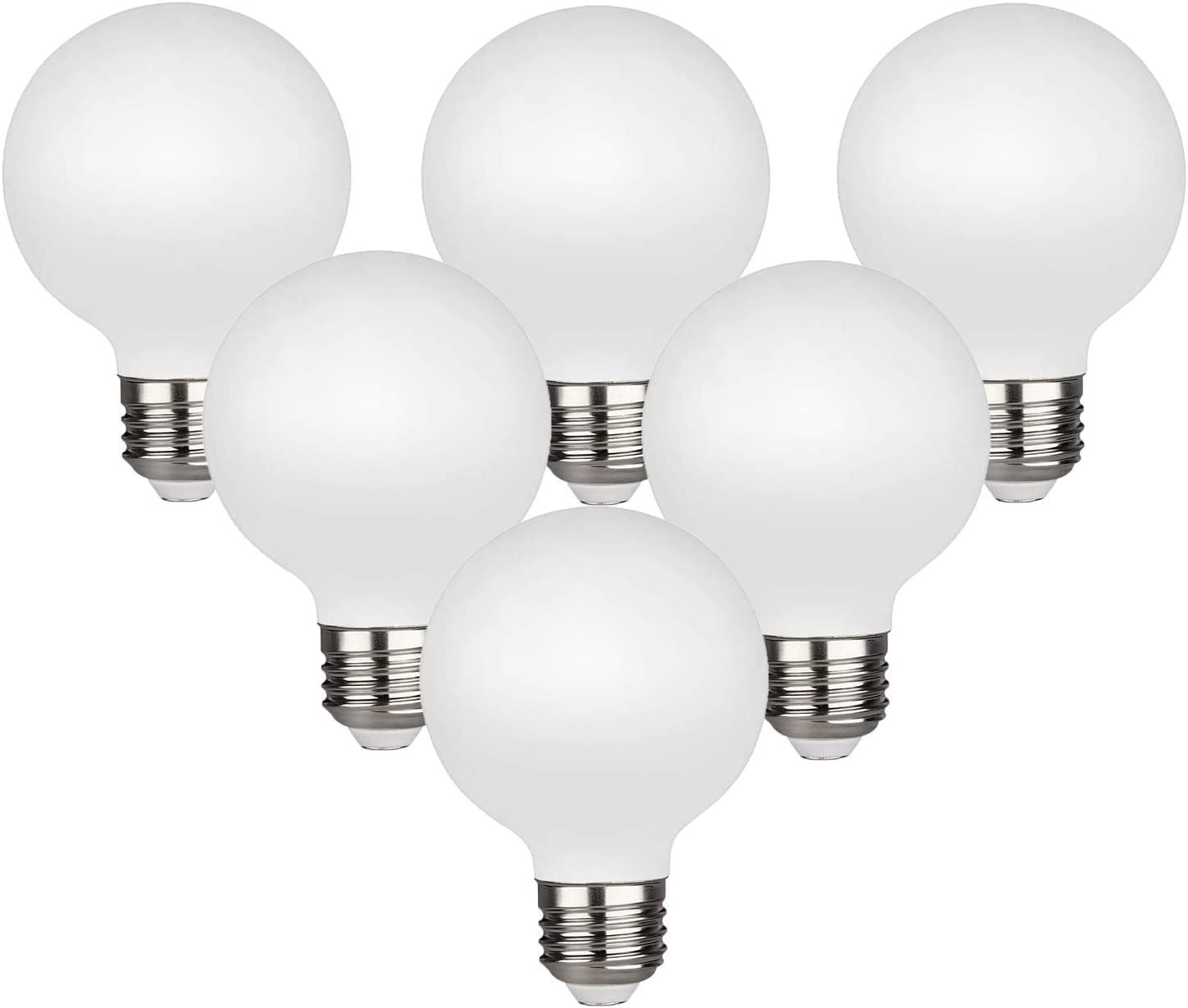 Kgc Led Edison Globe Light Bulbs, Warm White 2700K Cri 90, Led, Pack Of 6 - $33.99