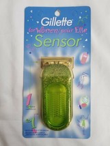 Gillette Sensor For Women Refillable Razor Shaver Handle Green glitter Rare  - £50.05 GBP