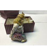 Alsan Enamel sitting Cloisonné Mermaid Ornament Purple, aqua, blue 4” - €20,95 EUR