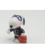 Vintage Peanuts Snoopy Halloween Trick or Treat Skeleton Costume PVC Fig... - £12.35 GBP