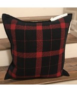 Ralph Lauren Oakwood Square Deco Pillow 20” Red Black ~ New~ - $88.59 CAD
