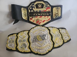 All Elite Wrestling World Championship United States Belts Authentic Des... - $34.65