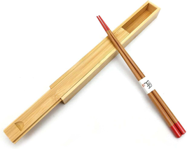 Japanbargain 2214, Bamboo Portable Chopsticks with Case Reusable Travel Chopstic - £9.18 GBP