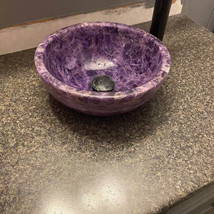Amethyst Stone Round Wash Basin Marble Countertop Kitchen Sink for Hotel... - £443.00 GBP+