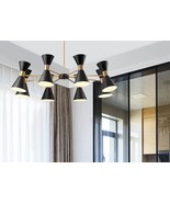 Modern Ceiling fixture 6 Light Chandelier Brass Sputnik Pendent Vintage ... - €271,74 EUR