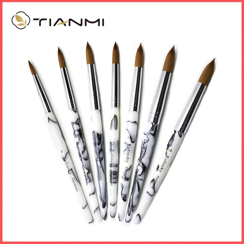 TIANMI Gradient Color Acrylic Nail Brush Kolinsky Hair Nail Art Tool Manicure - £9.35 GBP+