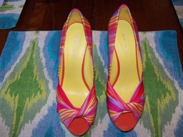 Nine West Shoes, Chillpill Platform Wedge Sandals - Beach Stripe Pink Mu... - £23.28 GBP