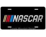 Nascar Logo Inspired Art on Black FLAT Aluminum Novelty Auto License Tag... - $16.19