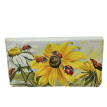 Rare Vintage 2005 Check Gallery Leather Ladybug Floral Checkbook Cover 6... - $16.60