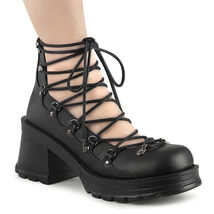 SALE DEMONIA BRATTY-32 Black Platform Goth Lolita Lace Up Ankle High Sho... - $91.95