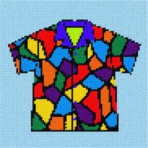 Pepita Needlepoint kit: Stained Glass Shirt, 7&quot; x 7&quot; - $50.00+
