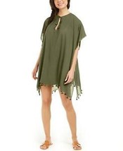 MSRP $78 DKNY Women&#39;s Standard T Shirt Dress Cover Up Green Size S/M - £39.08 GBP