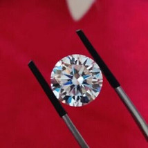7.40MM 1.30Ct Near White Round Brilliant Diamond Cut Loose Moissanite 4 Ring - £43.14 GBP