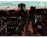 Busy Riverside Avenue Street View Spokane Washington WA UNP DB Postcard W3 - $4.90
