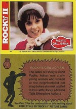 1979 Topps Rocky II #2 Rocky&#39;s Girl, Adrian Talia Shire Balboa Stallone 2 - £0.66 GBP