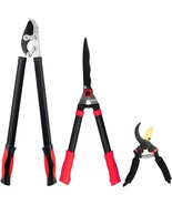 Loppers Hedge Shears &amp; Pruners Combo Set 3-Piece Hedge Clippers, Heavy D... - €45,16 EUR