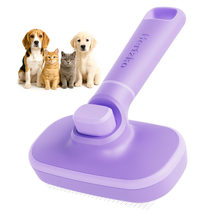 Self Cleaning Slicker Brush for Dogs and Cats - Pet Hair Brush  Purple - $23.44