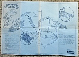 1989 TEENAGE MUTANT NINJA TURTLES Sewer Party Tube Blueprint PLAYMATES N... - $8.99