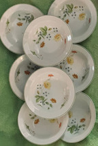 CASTLECOURT April Flowers Berry Dessert Bowls (8) Flowers w Green Japan ... - $32.00